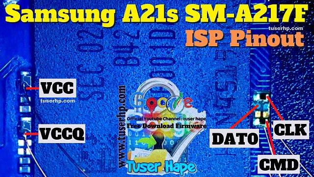 Samsung Galaxy A21S SM A217F PinOUT Del ISP Punto De Prueba EDL DIY 